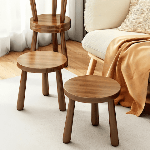 Small Wood Stool | Discover the Joy of Relaxation