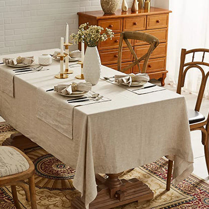 Linen Tablecloth | Dustproof, Various Sizes, Vibrant Colors