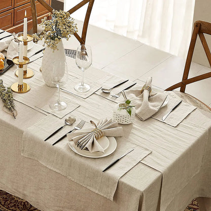 Linen Tablecloth | Dustproof, Various Sizes, Vibrant Colors