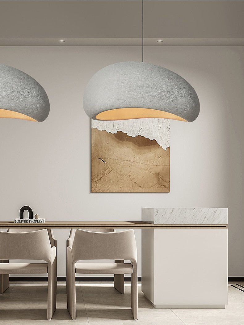 Japanese Wabi-Sabi Chandelier | Zen Stone Pendant Light