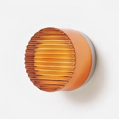 Acrylic Round Lounge Wall Lights - Amber, Clear, Smoke Shades