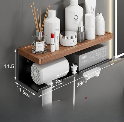 Space-Saving Hairdryer Holder: Elevate Your Bathroom and Bedroom Decor