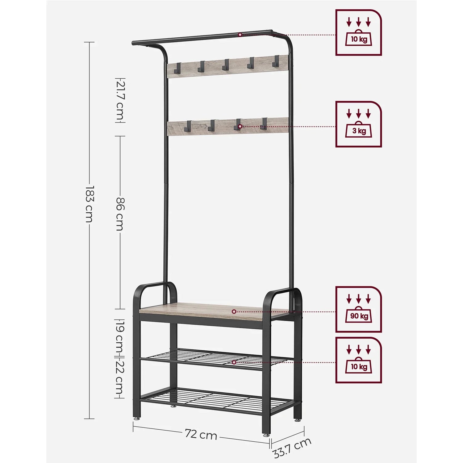 4-in-1 Coat and Shoe Rack: Your Ultimate Entryway Organizer