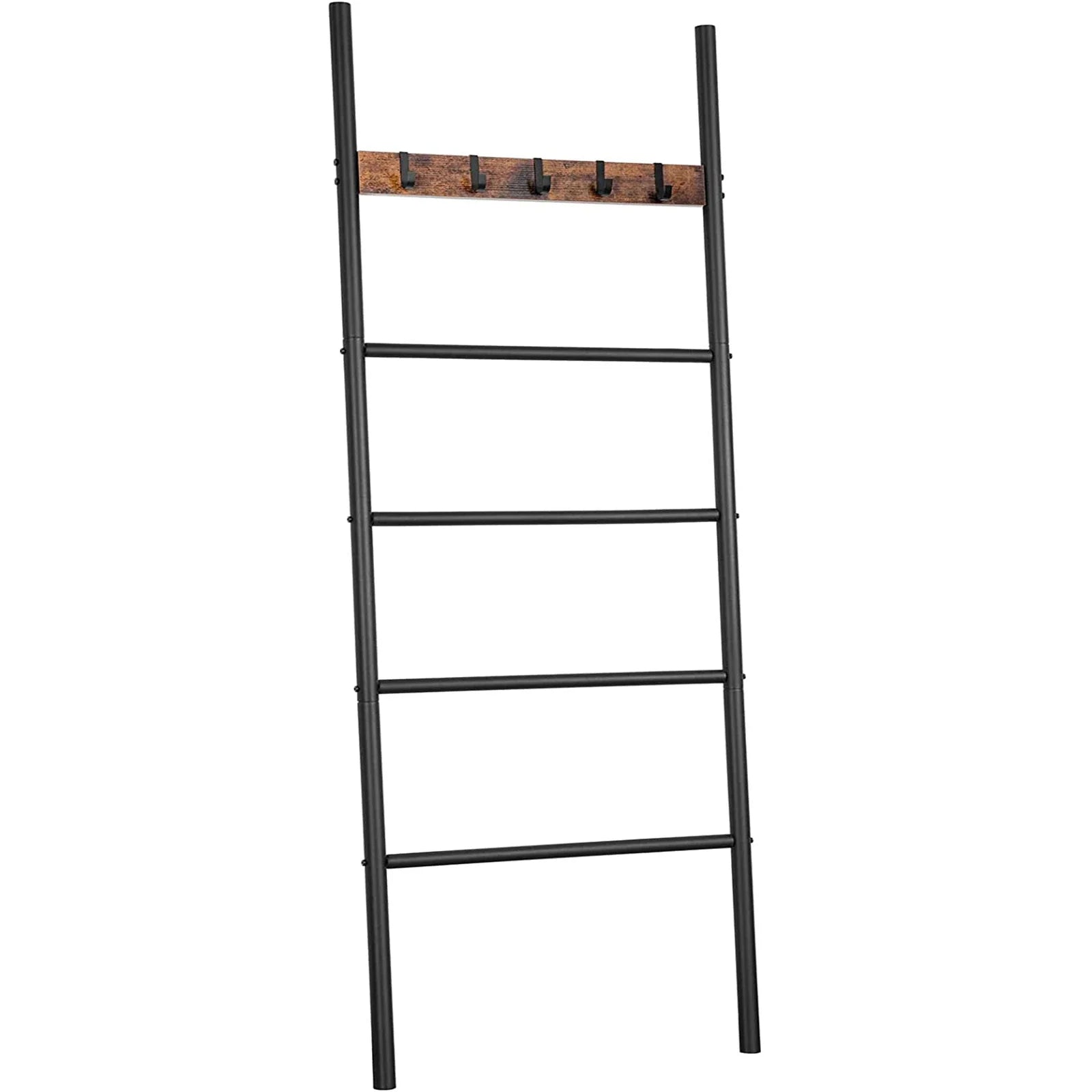 Bathroom Towel Ladder With Removable Hooks