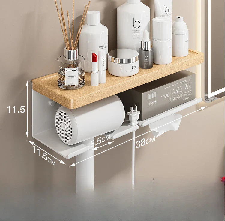 Space-Saving Hairdryer Holder: Elevate Your Bathroom and Bedroom Decor