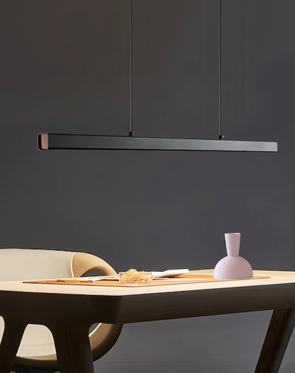 Minimalist Black Pendant Light: Dimmable LED, Adjustable, Energy-Saving