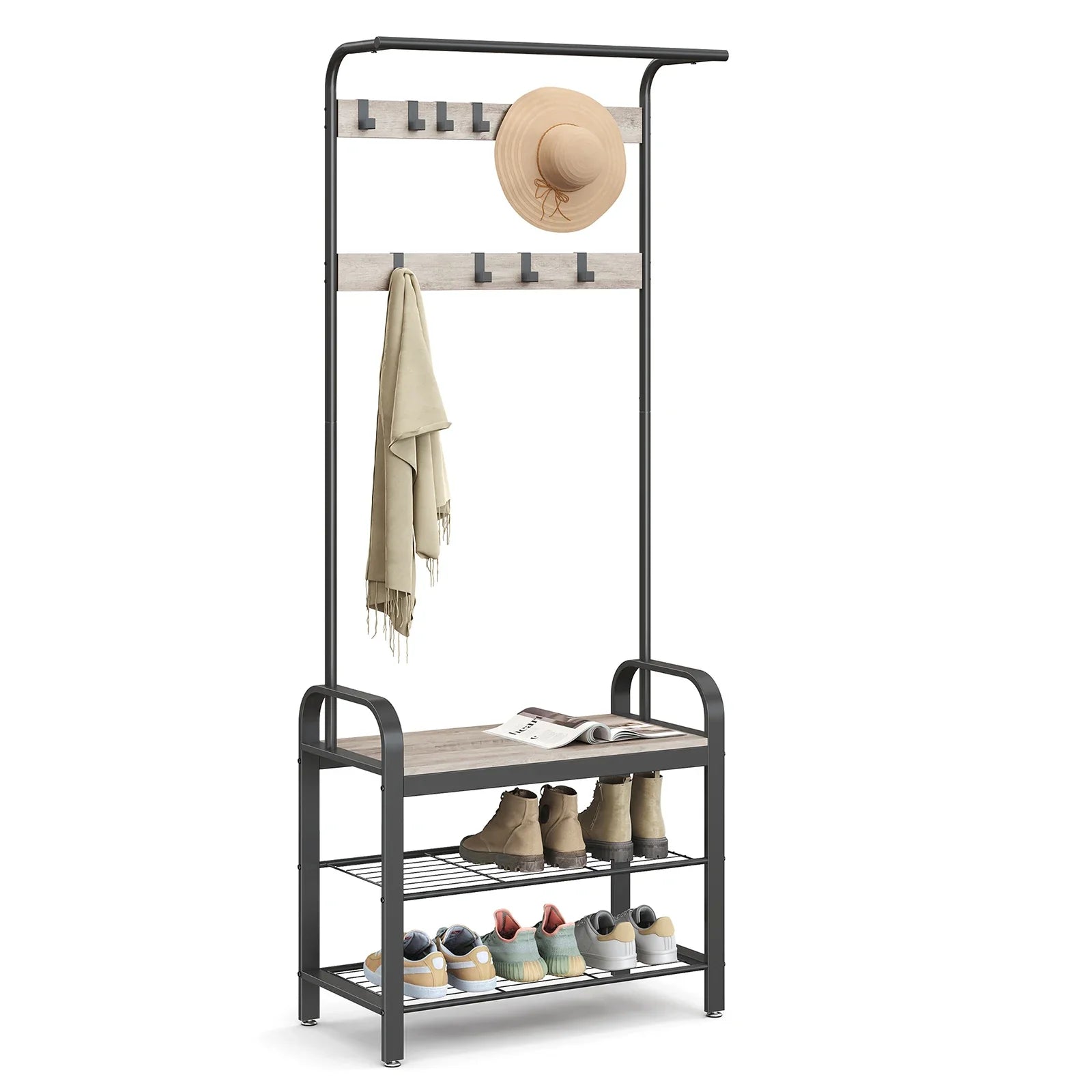 4-in-1 Coat and Shoe Rack: Your Ultimate Entryway Organizer